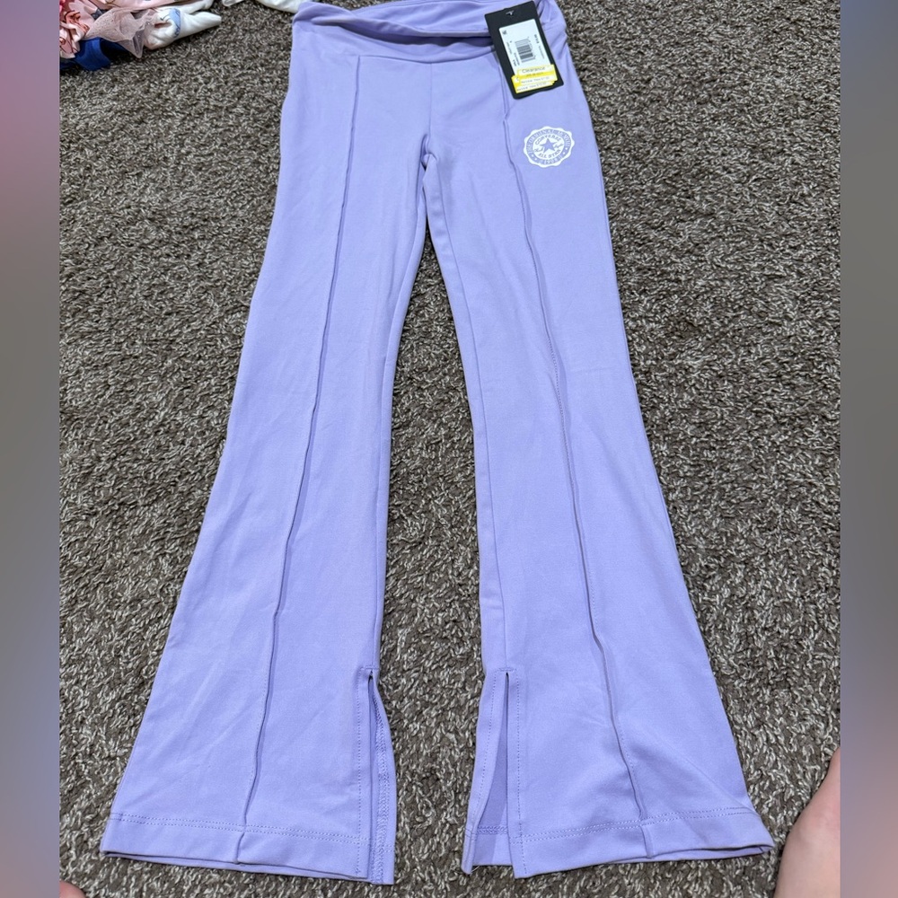 🥝Lavender Flared converse Leggings with Logo